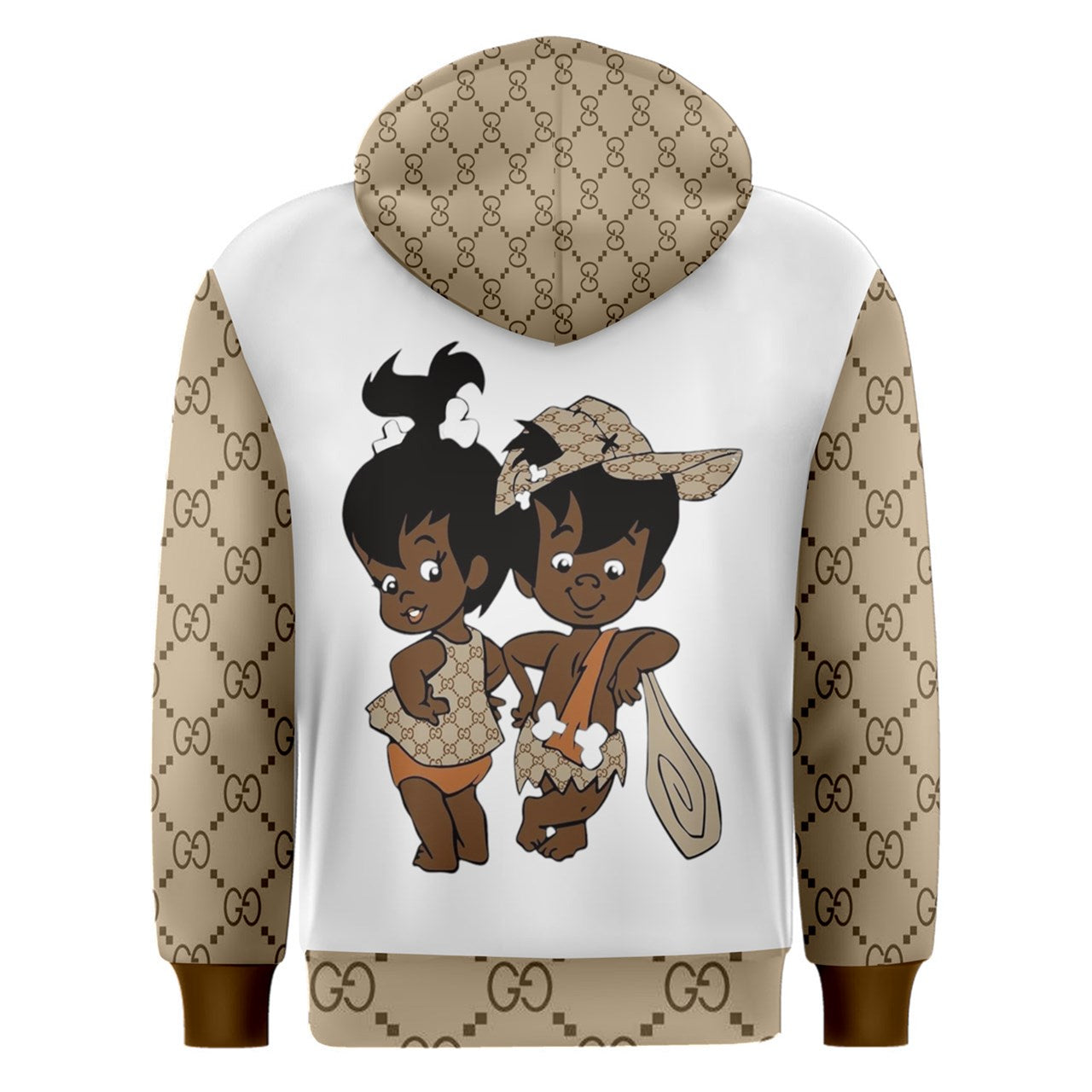 Pebbles & Bam Bam Saginaw Born & Raised Overhead Hoodie