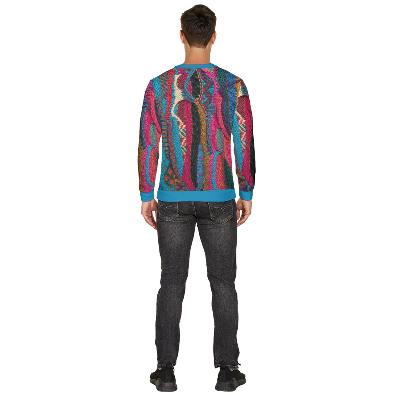 Sky Blue Multicolored Men's Va Lure Fleece Sweatshirt