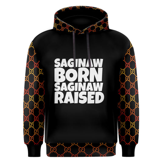 Custom Saginaw Born & Raised Overhead Hoodie Lance Brewer