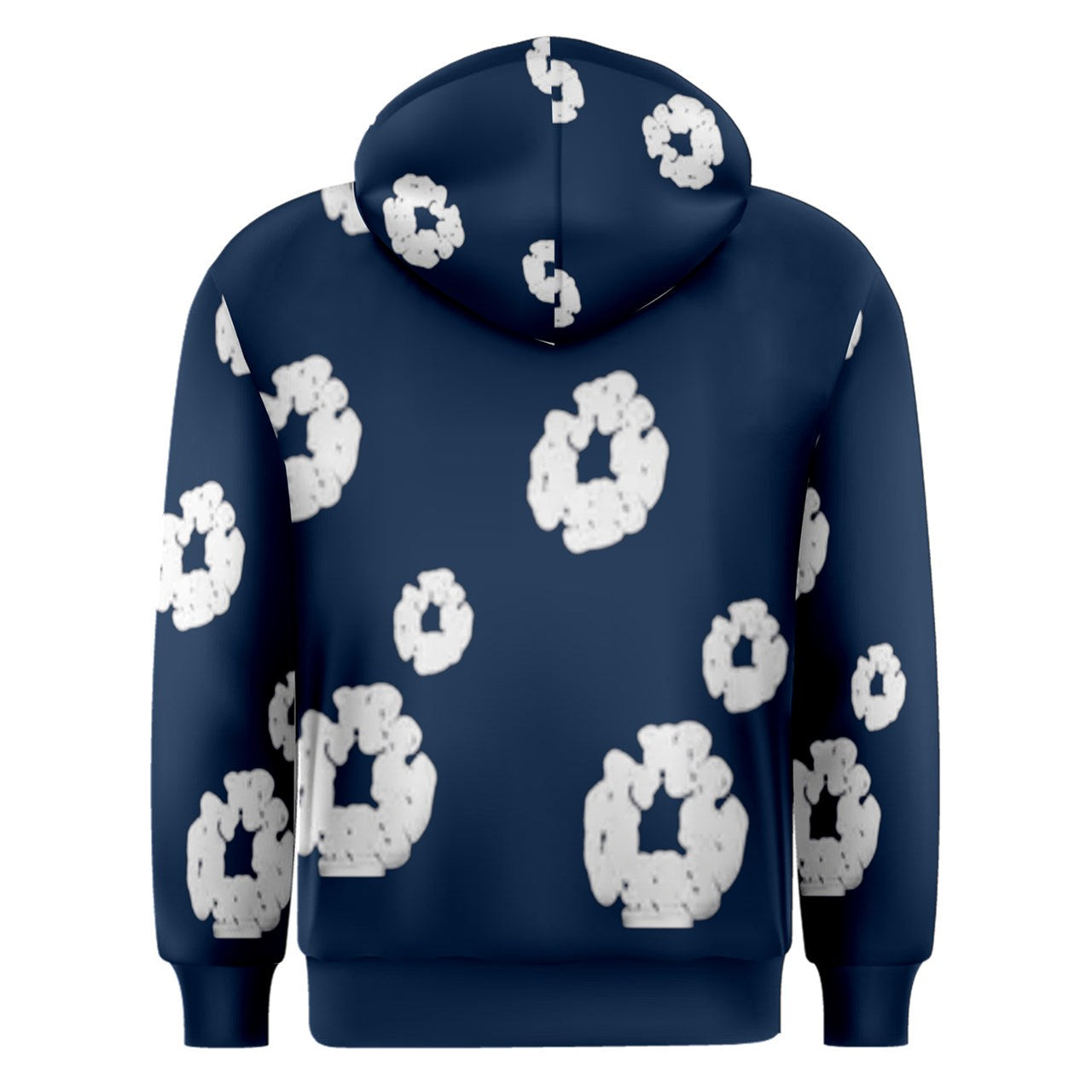 Tears Of Cotton Saginaw Born & Raised Blue & White Overhead Hoodie