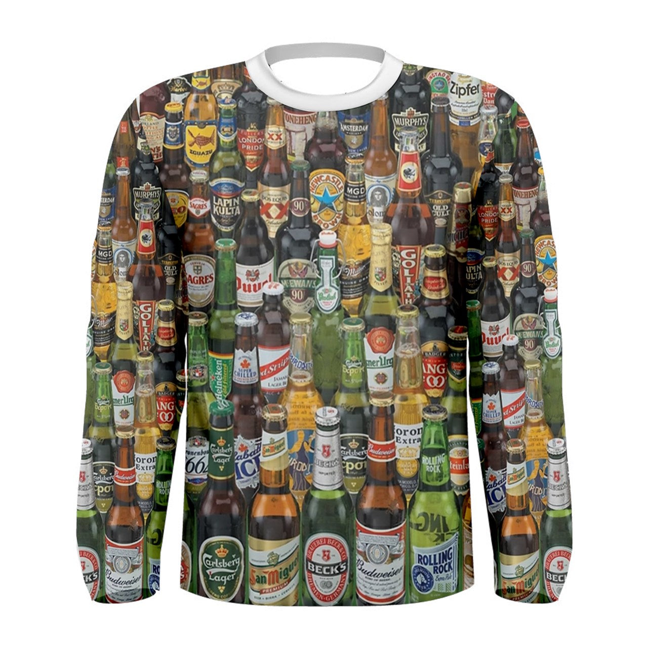 Beer Print Chrome Men's Long Sleeve Tee