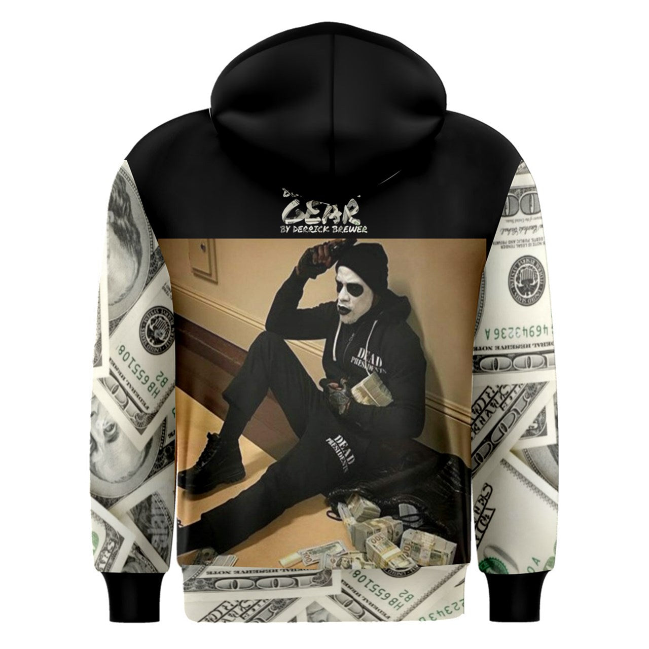 Custom DtheRebel Dead Presidents Overhead Hoodie