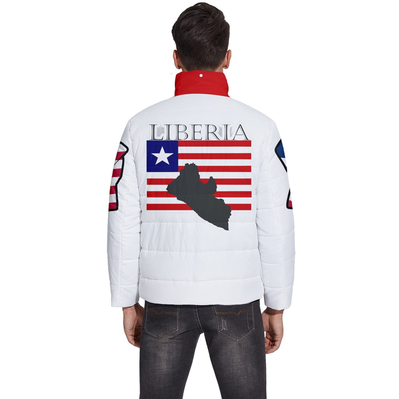 Custom DtheRebel Liberia Men's Puffer Bubble Jacket Coat