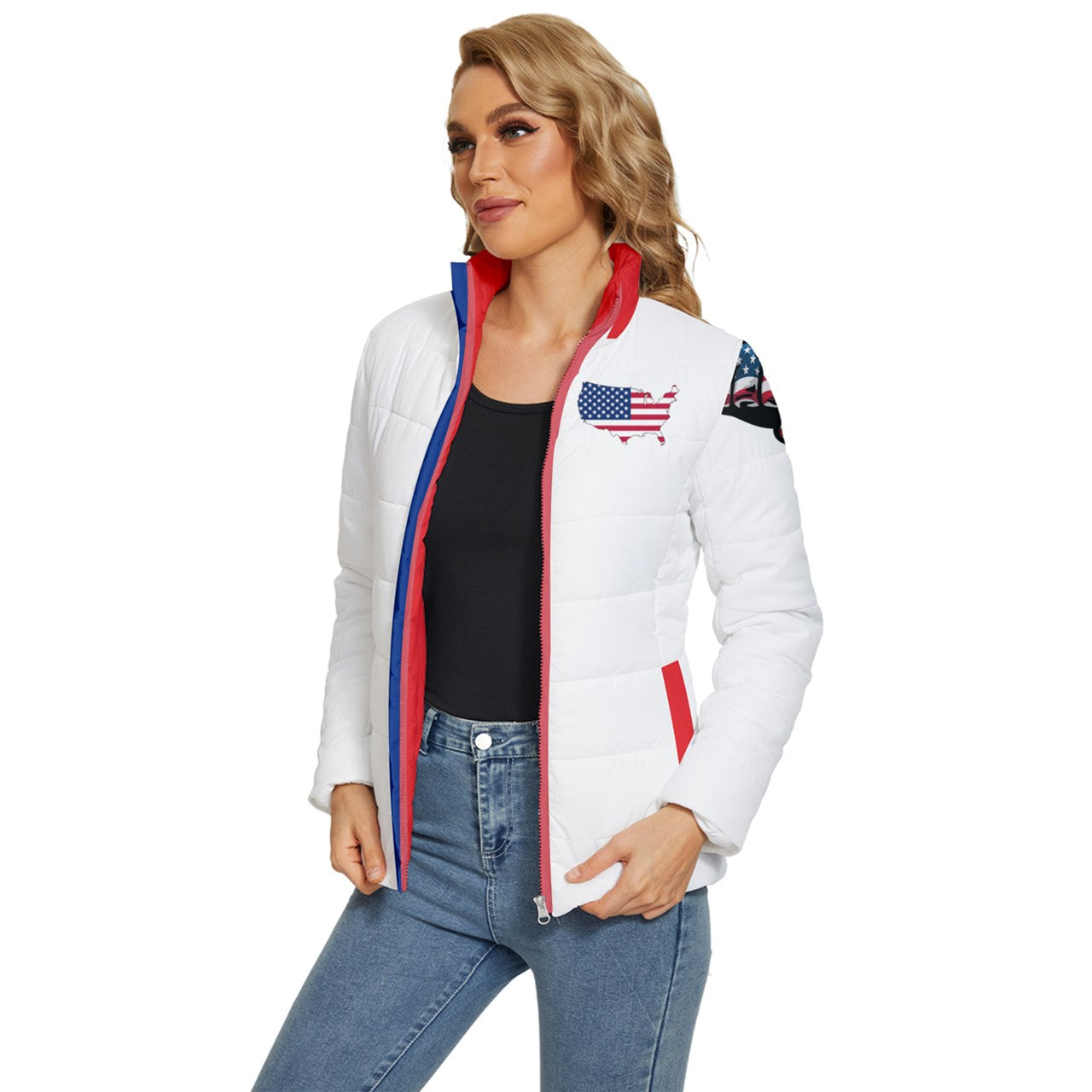 USA Women's Puffer Bubble Jacket Coat