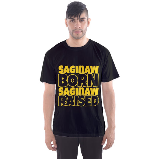 Saginaw Born & Raised Trojans Sport Mesh Tee