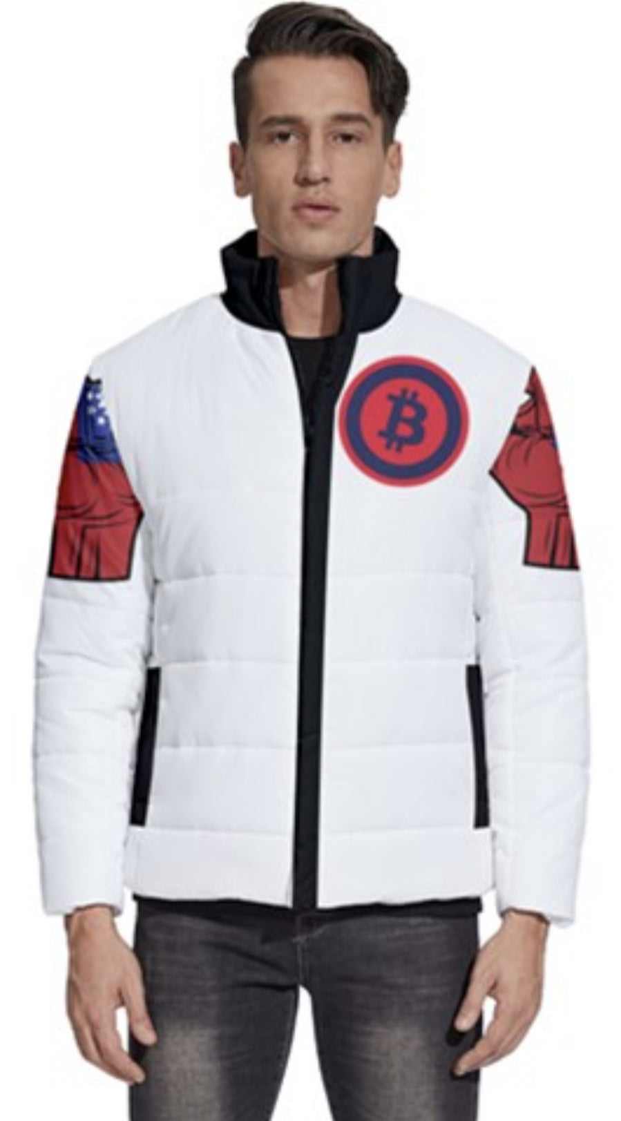 Burma Bitcoin Puffer Bubble Jacket Coat For Daniel